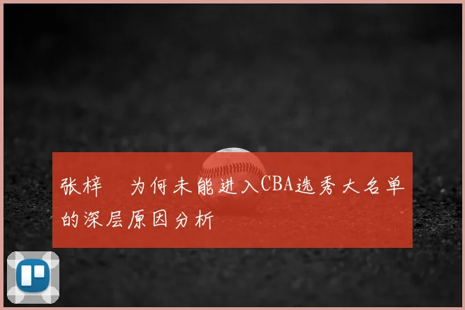张梓祎为何未能进入CBA选秀大名单的深层原因分析
